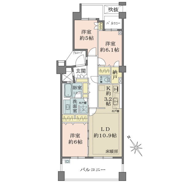 パークスクエア吉祥寺本町の間取図