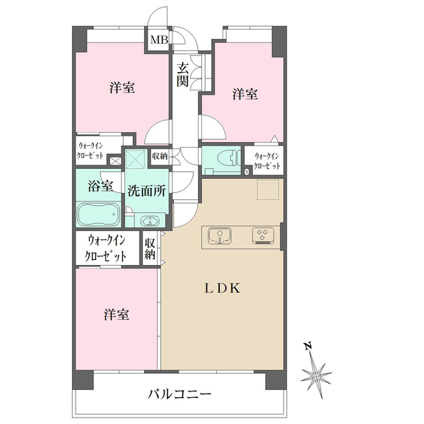 ファミール三鷹グランデージの間取図