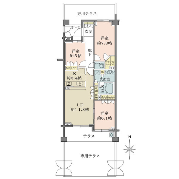 パークハウス吉祥寺北町グローヴの間取図