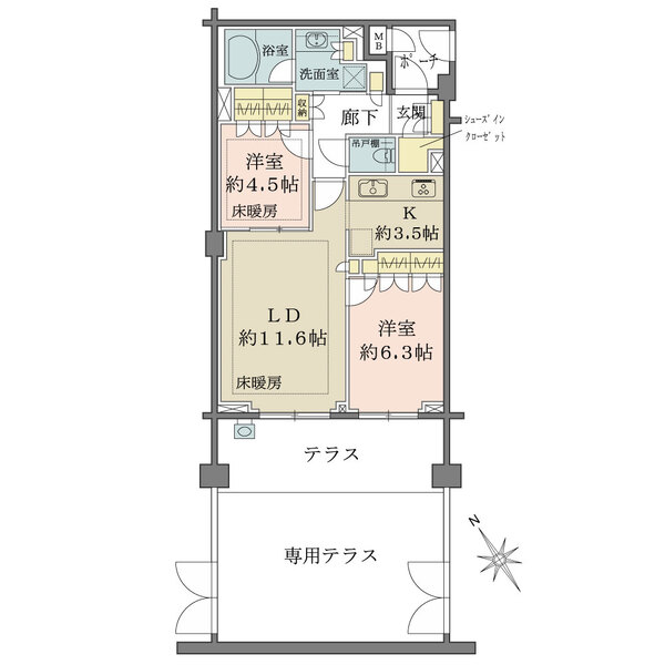 パークハウス吉祥寺北町グローヴの間取図