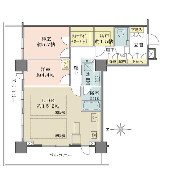 パークハウス　ワンズタワーの間取図