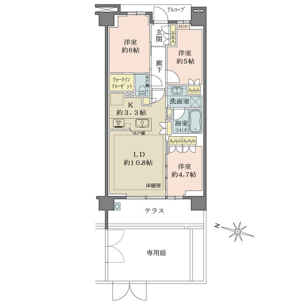 ジオ国分寺の間取図
