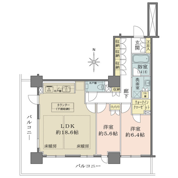 パークハウス　ワンズタワーの間取図