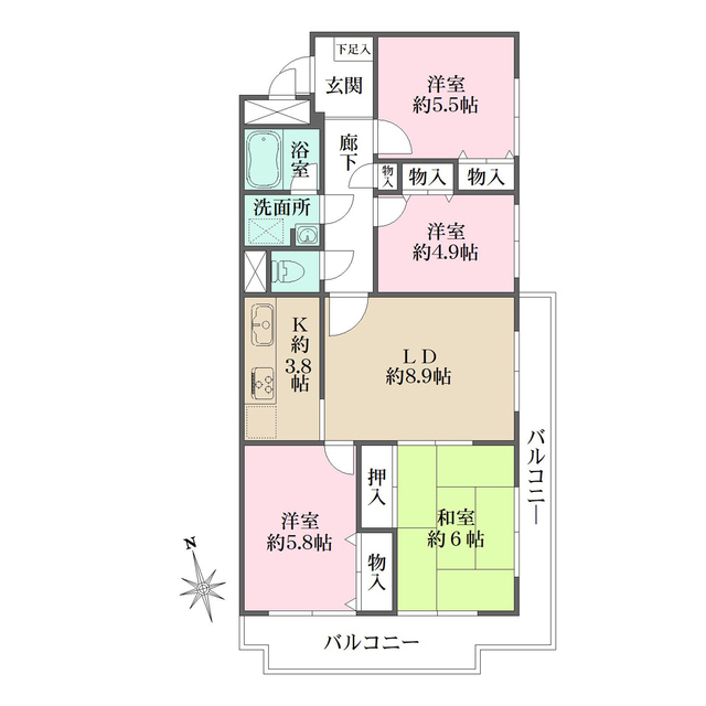 藤和シティコープ東寺尾の間取図
