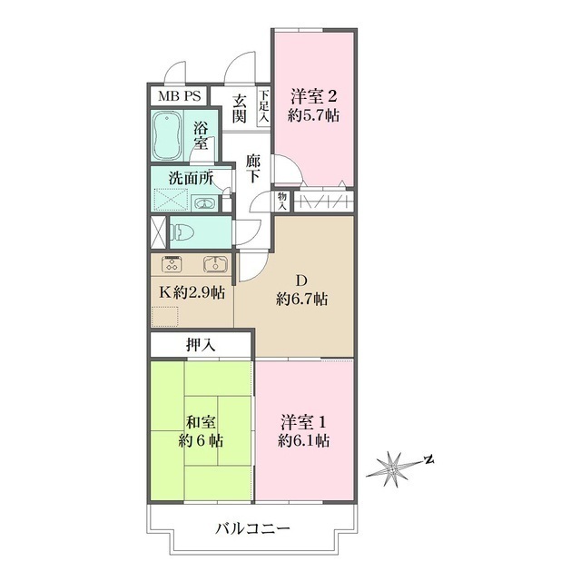 藤和シティコープ東寺尾の間取図