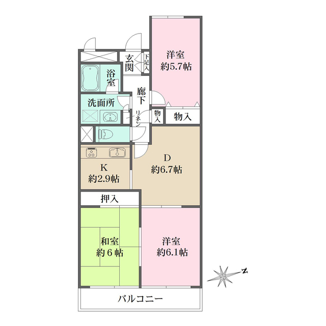 藤和シティコープ東寺尾の間取図