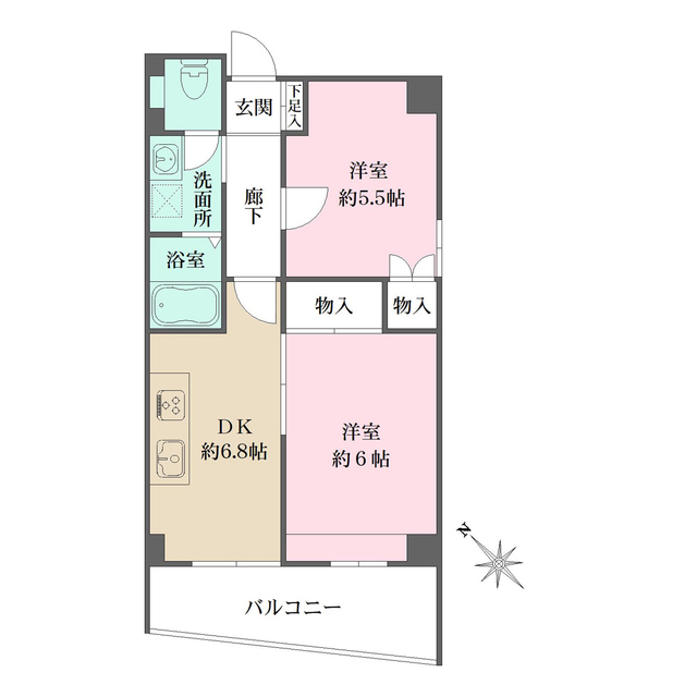 岩国ハイムの間取図