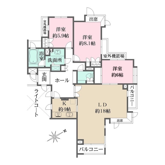 ライブタウン白楽Ｃ棟の間取図
