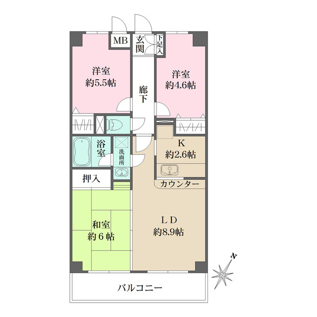 シティコープ横浜阪東橋の間取図