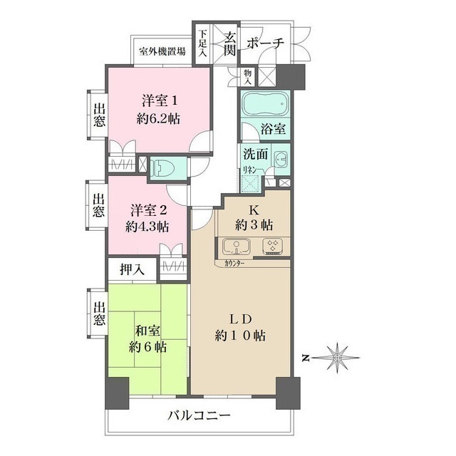 藤和シティホームズ鎌倉山崎の間取図