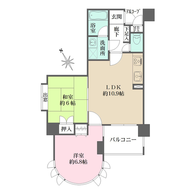 コムーネ湘南辻堂壱番館の間取図