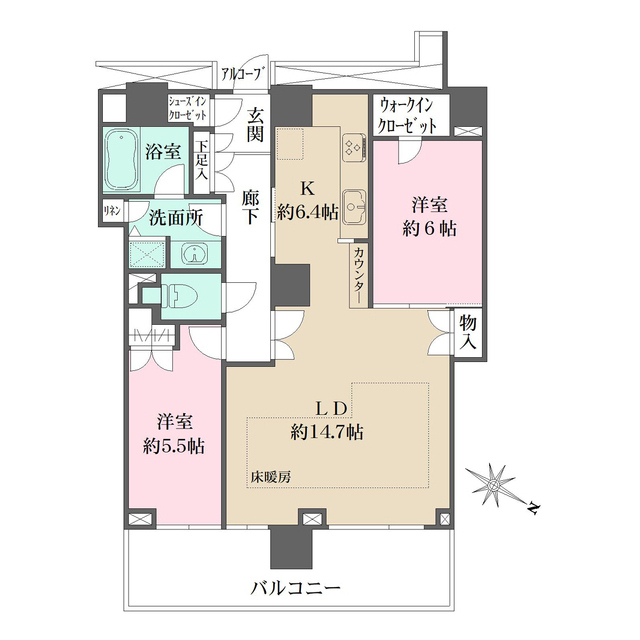 ザ・ヨコハマタワーズ　タワーウエストの間取図