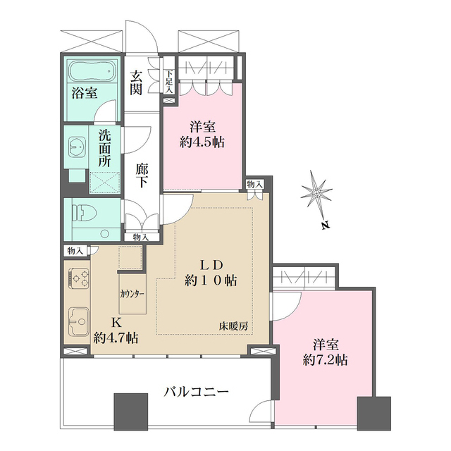 ナビューレ横浜タワーレジデンスの間取図