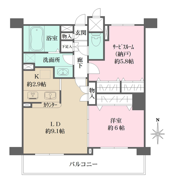フローラルガーデンの間取図