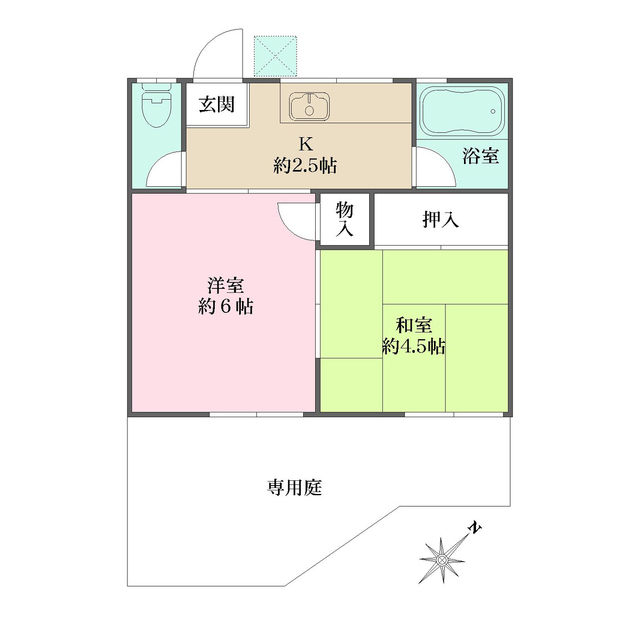 理恵ハイツの間取図