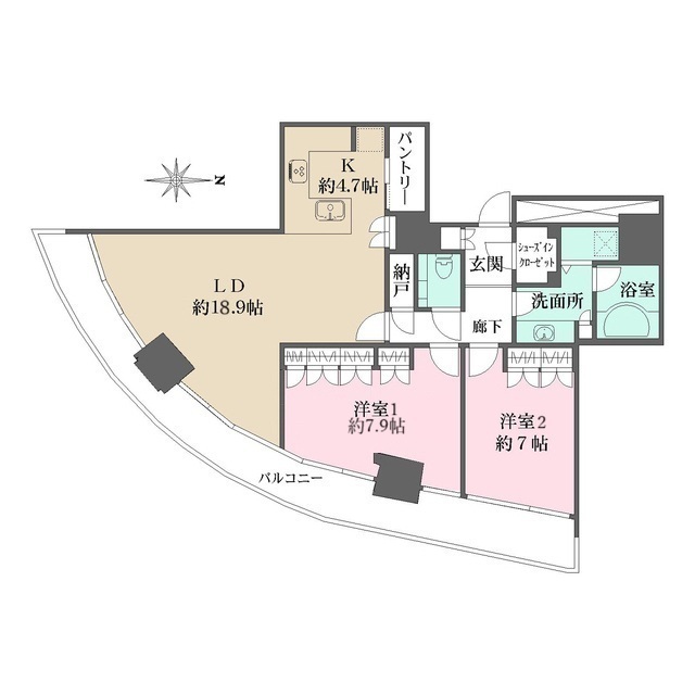 Ｍ．Ｍ．ＴＯＷＥＲＳ　ＦＯＲＥＳＩＳ‐Ｌの間取図
