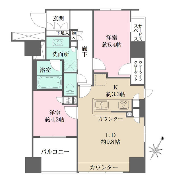 ＢＥＬＩＳＴＡ横浜弐番館の間取図