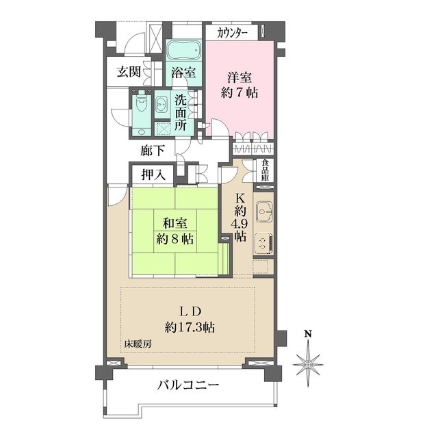 パークハウス鎌倉雪ノ下の間取図
