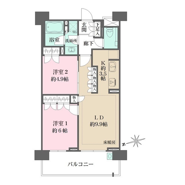 ザ・パークハウス横濱中山の間取図