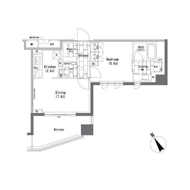 ザ・パークハビオ横浜山手の間取図
