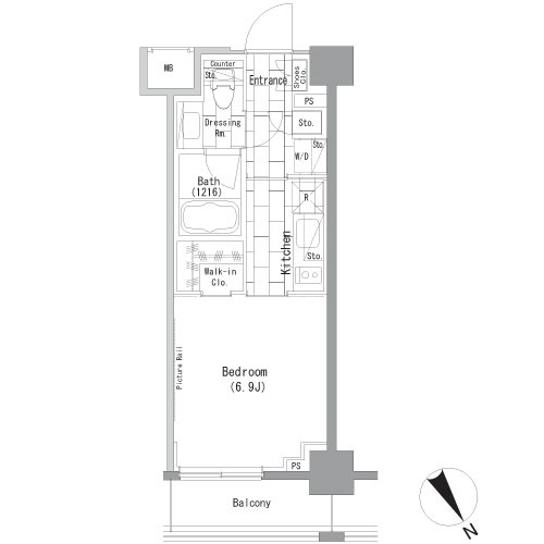 ザ・パークハビオ横浜山手の間取図