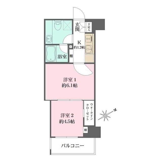 ザ・パークハビオ横浜東神奈川の間取図