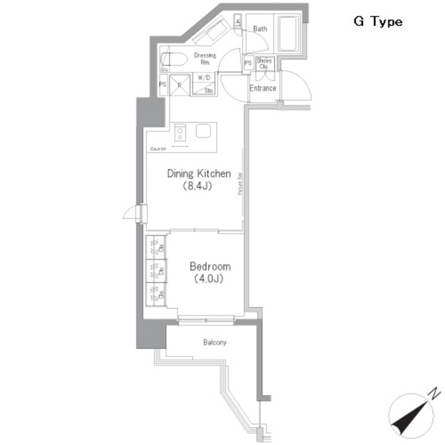 ザ・パークハビオ横浜東神奈川の間取図