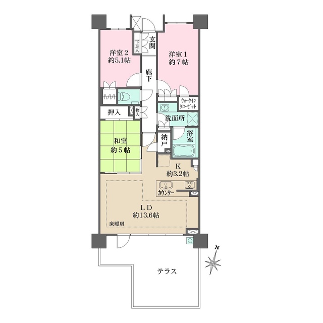 ザ・パークハウス東戸塚の間取図
