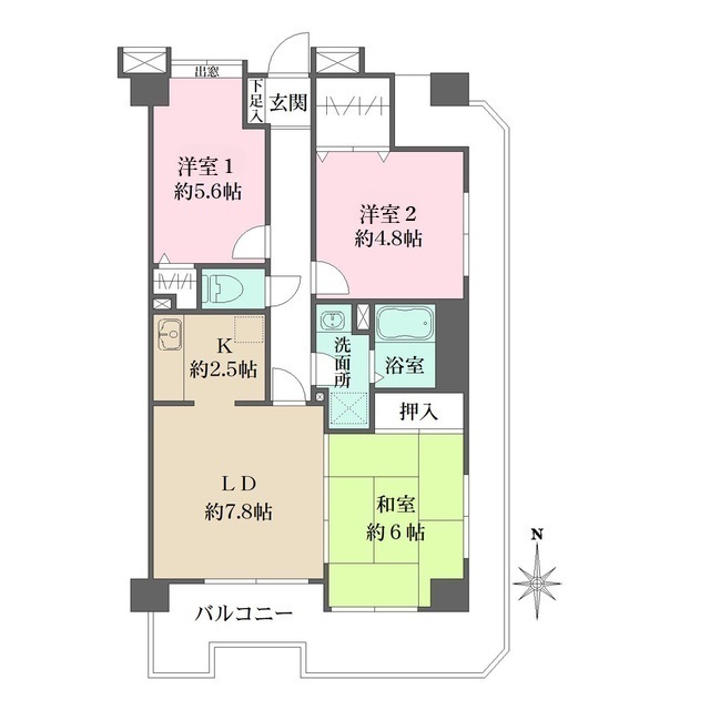 ブリーゼ北久里浜の間取図