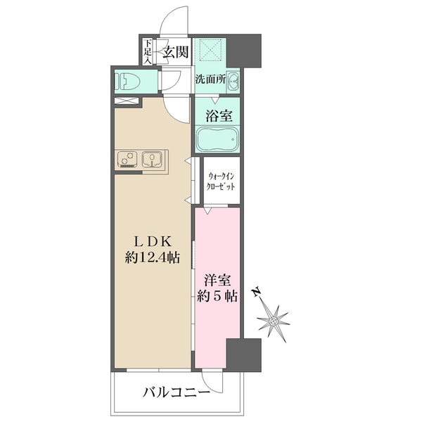 Ｎ-ｆｌａｔｓ横浜関内ＩＩの間取図