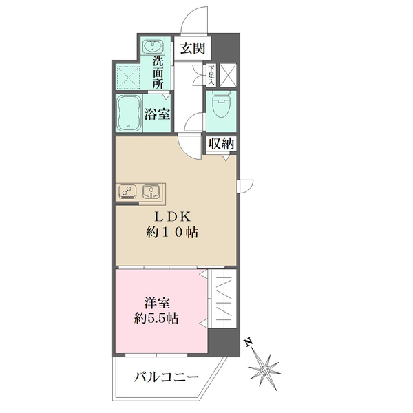 Ｎ-ｆｌａｔｓ横浜関内ＩＩの間取図