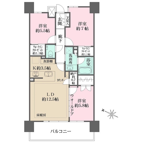ザ・パークハウス横浜川和町フロントの間取図