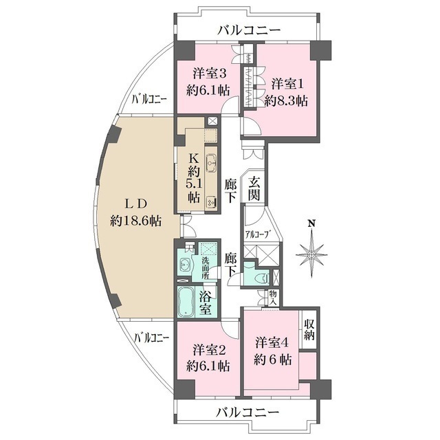 ニューシティ東戸塚パークヒルズ　Ｊ棟の間取図