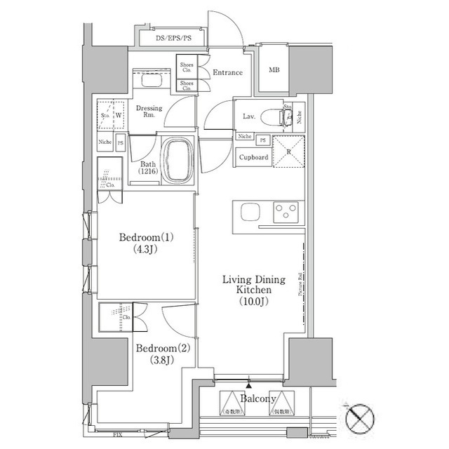 ザ・パークハビオＳＯＨＯ新横浜の間取図