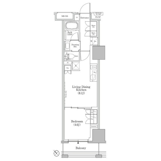 ザ・パークハビオＳＯＨＯ新横浜の間取図