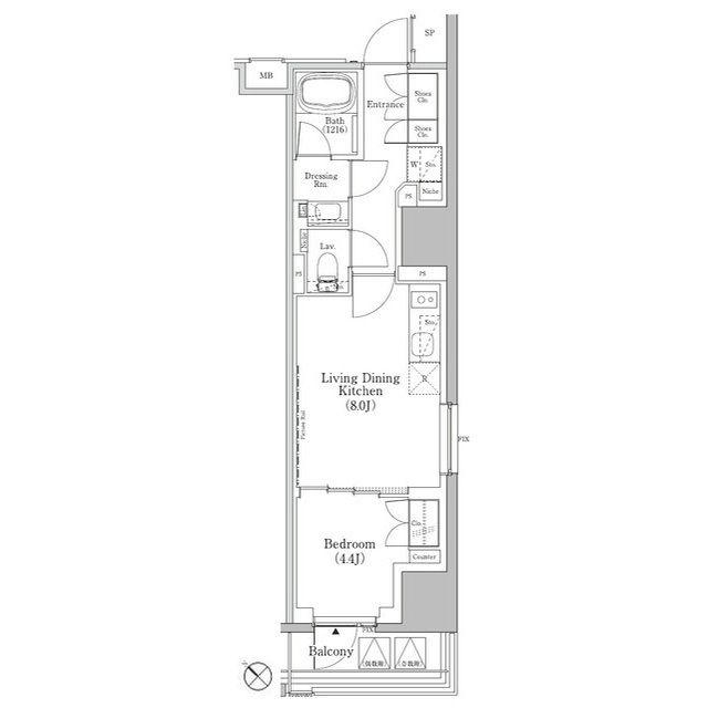 ザ・パークハビオＳＯＨＯ新横浜の間取図