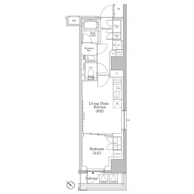 ザ・パークハビオＳＯＨＯ新横浜の間取図