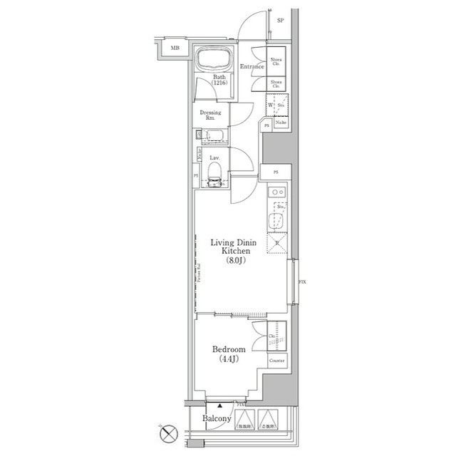 ザ・パークハビオＳＯＨＯ新横浜の間取図