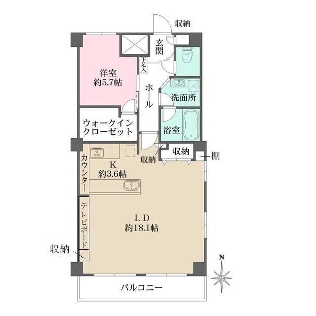 藤和ハイタウン新宿の間取図