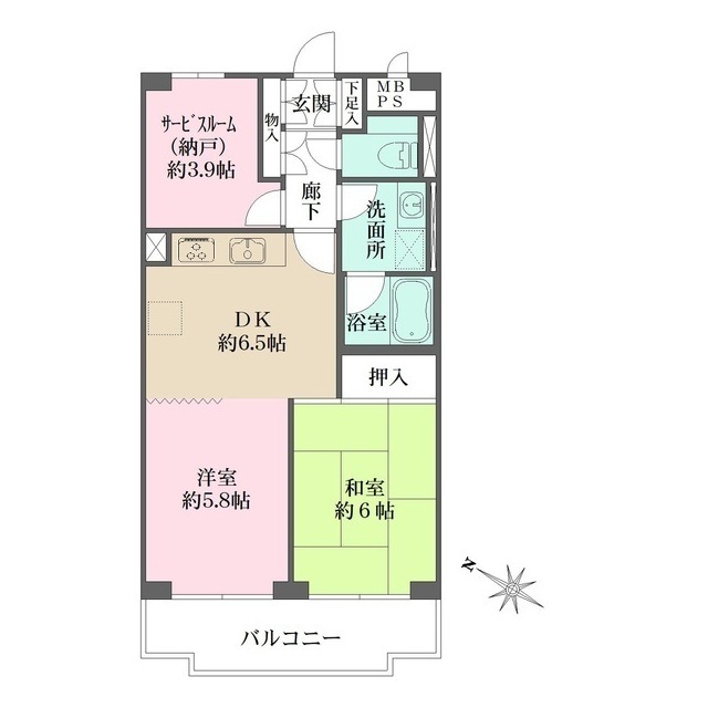 藤和初台コープＩＩの間取図
