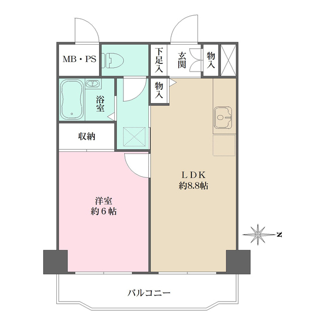 シェソワ百人町の間取図