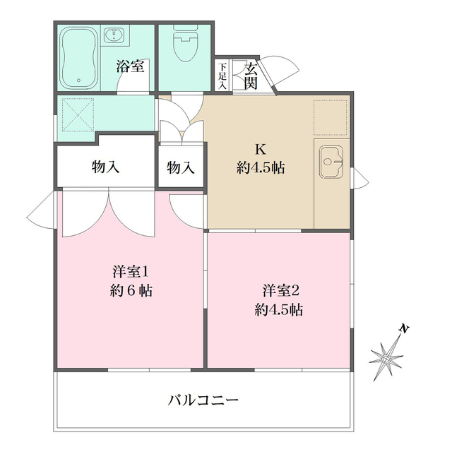 ベルハイム新百合ヶ丘Ａ号棟の間取図
