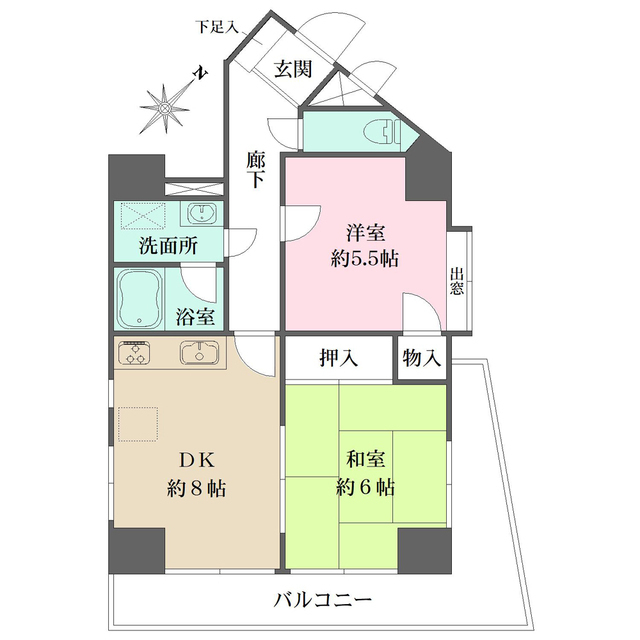 パールモア新井堂の間取図