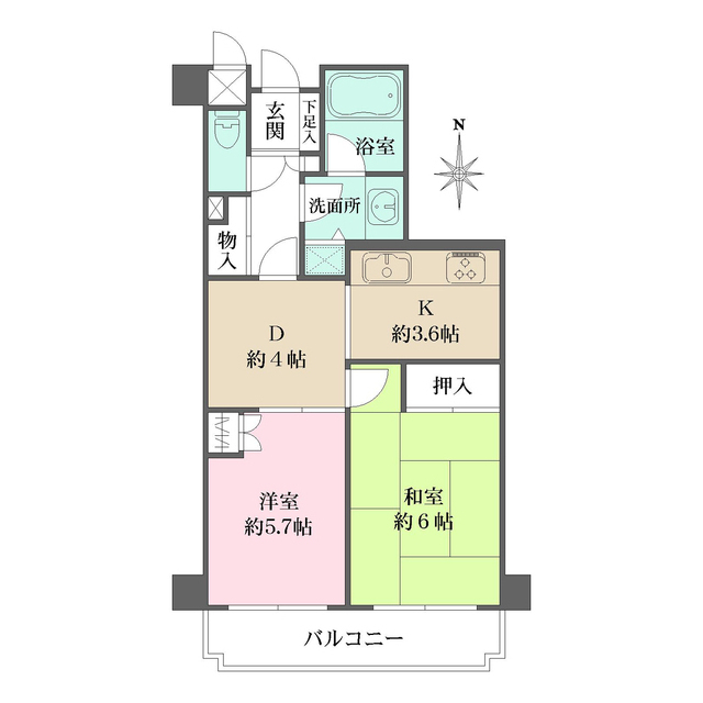 第一弓削ビル藤和三鷹の間取図
