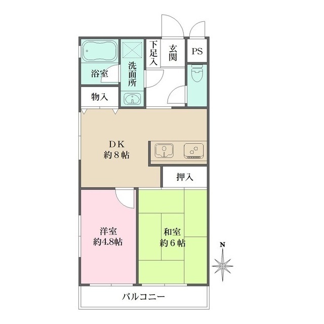 プレステージ光ケ丘公園の間取図