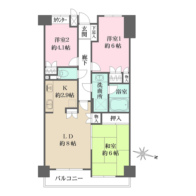 藤和シティコープ所沢の間取図