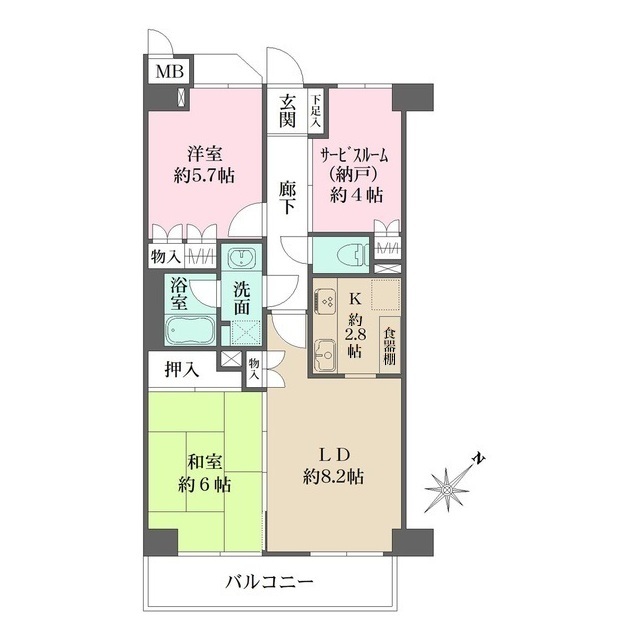 藤和シティホームズ荻窪駅前の間取図