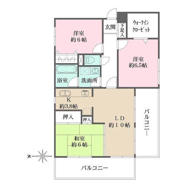 リレント成城の間取図
