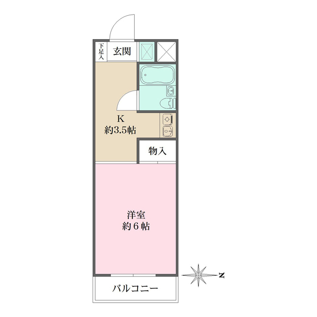 マツモト御殿山ハウスの間取図