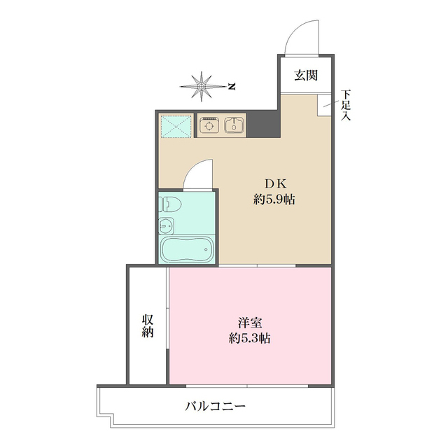 マツモト御殿山ハウスの間取図